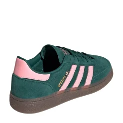 Womens adidas Handball Spezial Athletic Shoe - Collegiate Green / Pink Spark / Gold Metallic