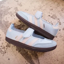 Womens adidas Samba Jane Athletic Shoe - Crystal Sky / Cream White / Gum