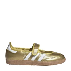 Womens adidas Samba Jane Athletic Shoe - Gold Metallic / Cloud White / Gum