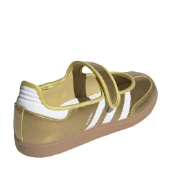 Womens adidas Samba Jane Athletic Shoe - Gold Metallic / Cloud White / Gum
