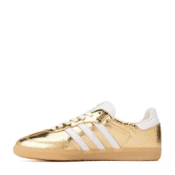 Womens adidas Samba OG Athletic Shoe - Gold Metallic / White / Core White