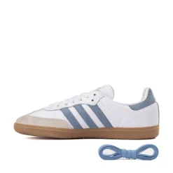 Womens adidas Samba OG Athletic Shoe - White / Alumina / Ash Blue