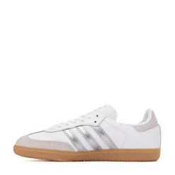 Womens adidas Samba OG Athletic Shoe - White / Silver / Gum