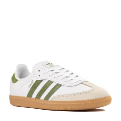Womens adidas Samba OG Athletic Shoe - White / Tech Olive / Gum