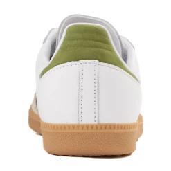 Womens adidas Samba OG Athletic Shoe - White / Tech Olive / Gum
