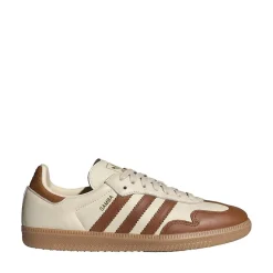 Womens adidas Samba OG Athletic Shoe - Wonder White / Dusky Bronze / Gold Metallic