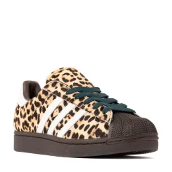 Womens adidas Superstar II Athletic Shoe - Dark Brown / Ivory / Gold Metallic