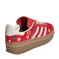 Womens adidas x Liberty London Gazelle Bold Athletic Shoe - Better Scarlet / Off White / EQT Yellow