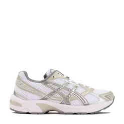 Womens ASICS Gel-1130 Athletic Shoe - White / Dried Leaf Green