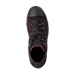 Womens Converse Chuck Taylor All Star High-Top Dressed Up Lace Overlay Sneaker - Black / Park Red