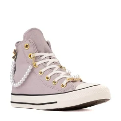 Womens Converse Chuck Taylor All Star High-Top Dressed Up Pearls & Lace Sneaker - Frozen Thistle