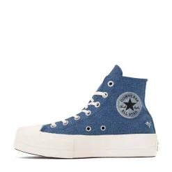 Womens Converse Chuck Taylor All Star Lift Denim High-Top Sneaker - Navy / Egret