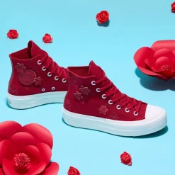 Womens Converse Chuck Taylor All Star Lift 3D Florals High-Top Sneaker - Days Ahead / Egret