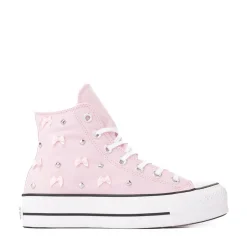 Womens Converse Chuck Taylor All Star Lift Dressed Up Bows & Studs High-Top Sneaker - Pink Frosting