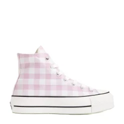 Womens Converse Chuck Taylor All Star Lift High-Top Sneaker - Pink Gingham
