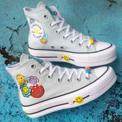Womens Converse Chuck Taylor All Star Lift Smiley High-Top Sneaker - You Dew You