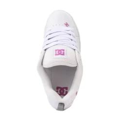 Womens DC Court Graffik 3D Skate Shoe - White / Lavender