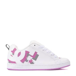 Womens DC Court Graffik 3D Skate Shoe - White / Lavender