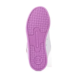 Womens DC Court Graffik 3D Skate Shoe - White / Lavender