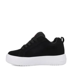Womens DC Court Graffik Platform Skate Shoe - Black / Pink / White