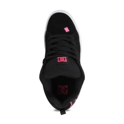 Womens DC Court Graffik Platform Skate Shoe - Black / Pink / White