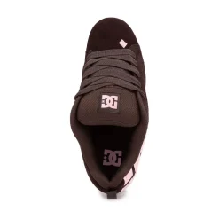 Womens DC Court Graffik Skate Shoe - Brown / Pink