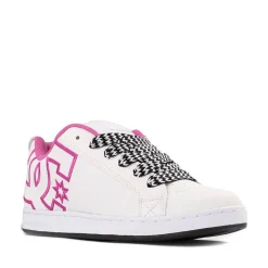 Womens DC Court Graffik Skate Shoe - White / Pink