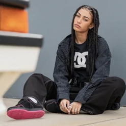 Womens DC Manteca 4 Skate Shoe - Black / Pink