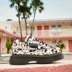 Womens Dr. Martens Buzz 5-Eye Platform Casual Shoe - Dalmatian