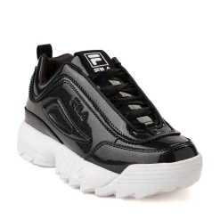 Womens Fila Disruptor 2 Shine Metallic Athletic Shoe - Black / White