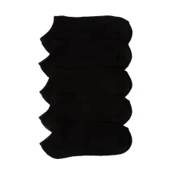 Womens Footie Socks 5 Pack - Black