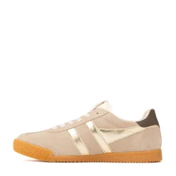 Womens Gola Classics Elan Glitz Sneaker - Bone / Gold / Dark Brown