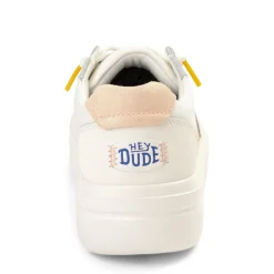 Womens HEYDUDE Hudson Lift Color-Block Casual Shoe - Cream / Multicolor