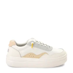 Womens HEYDUDE Hudson Lift Color-Block Casual Shoe - Cream / Multicolor