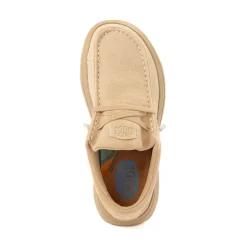 Womens HEYDUDE Wendy Comf Suede Slip-On Casual Shoe - Tan
