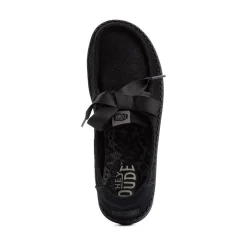 Womens HEYDUDE Wendy Lace Slip-On Casual Shoe - Black