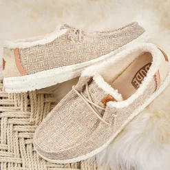 Womens HEYDUDE Wendy Slip-On Casual Shoe - Natural