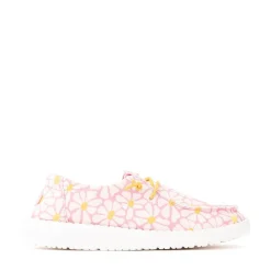 Womens HEYDUDE Wendy Slip-On Casual Shoe - Pink / Daisies