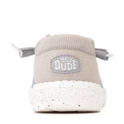Womens HEYDUDE Wendy Sox Slip-On Casual Shoe - Light Grey