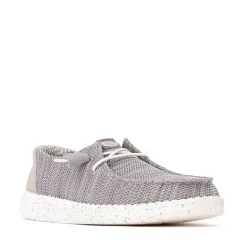 Womens HEYDUDE Wendy Sox Slip-On Casual Shoe - Light Grey