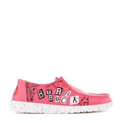 Womens HEYDUDE x Mean Girls Wendy Burn Book Slip-On Casual Shoe - Pink