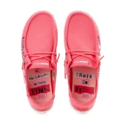 Womens HEYDUDE x Mean Girls Wendy Burn Book Slip-On Casual Shoe - Pink