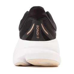 Womens HOKA Bondi 9 Running Shoe - Black / Rose Gold