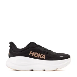 Womens HOKA Bondi 9 Running Shoe - Black / Rose Gold