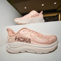 Womens HOKA Clifton 10 Athletic Shoe - Blush / Rose Latte