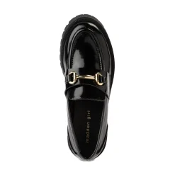 Womens Madden Girl Harlow Platform Loafer - Black