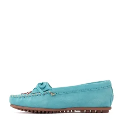 Womens Minnetonka Thunderbird "Animikii" Hardsole Moccasin - Turquoise