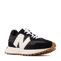 Womens New Balance 327 Athletic Shoe - Black / White / Mineral Red