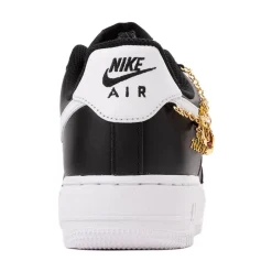 Womens Nike Air Force 1 '07 Premium Flowers Athletic Shoe - Black / Metallic Gold / White / White