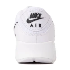 Womens Nike Air Max 90 Athletic Shoe - White / White / Black